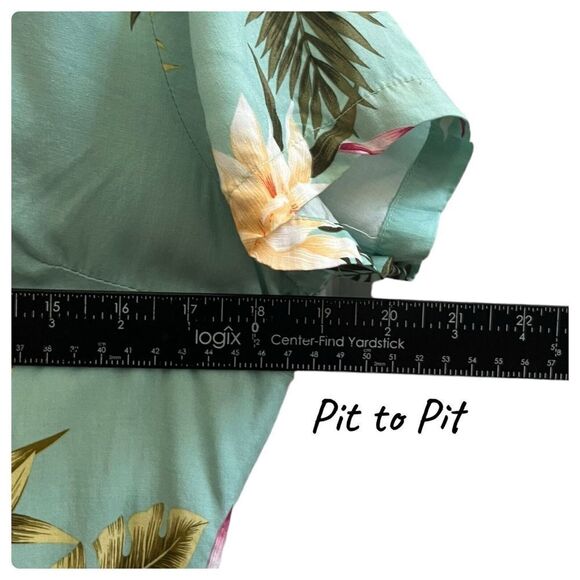 Two Palms Women's Tropical Floral Print Coconut Button Blouse XS Hawaii Resort - Picture 9 of 14